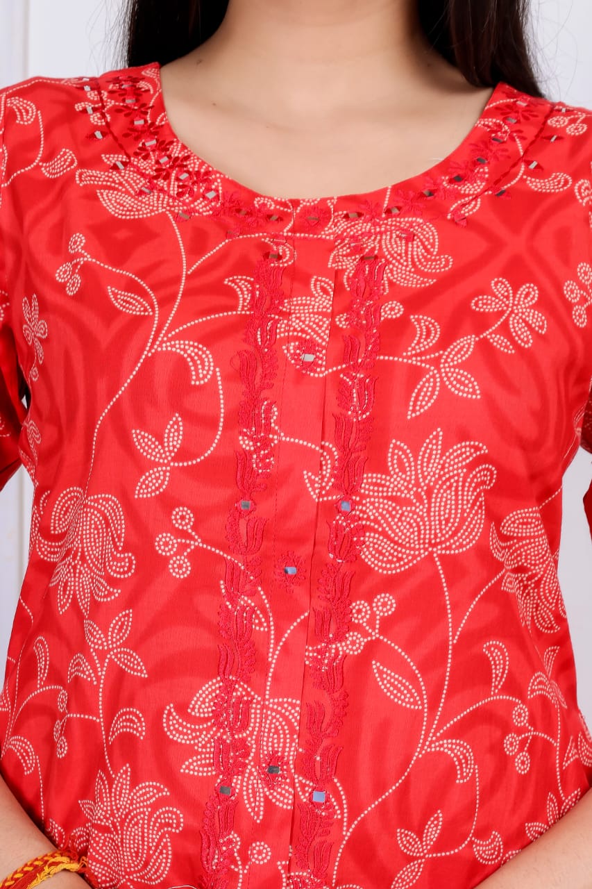 Jaipuri A-Line Kurti Set